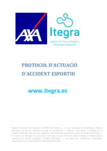 PROTOCOL D’ACTUACIÓ EN CAS D’ACCIDENT (ITEGRA)