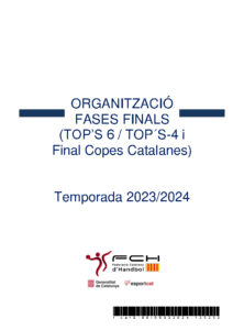 ORGANITZACIÓ FASES FINALS I JORNADA FINALS COPES CATALANES, TEMPORADA 2023-2024